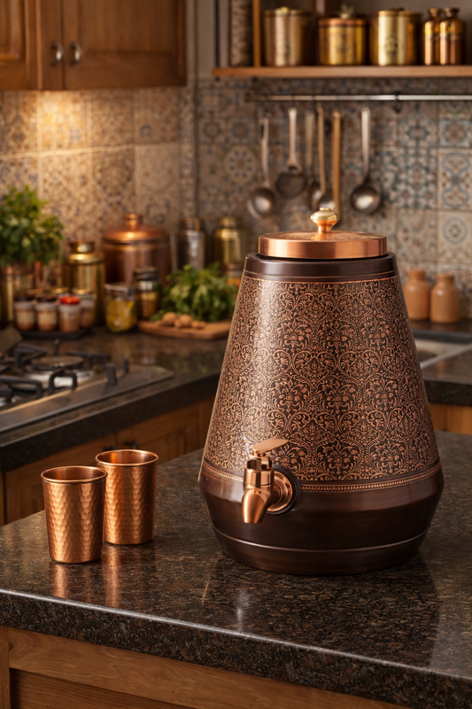 ZENTROX COPPPERWARE Pure Copper Water Dispenser 5 litres