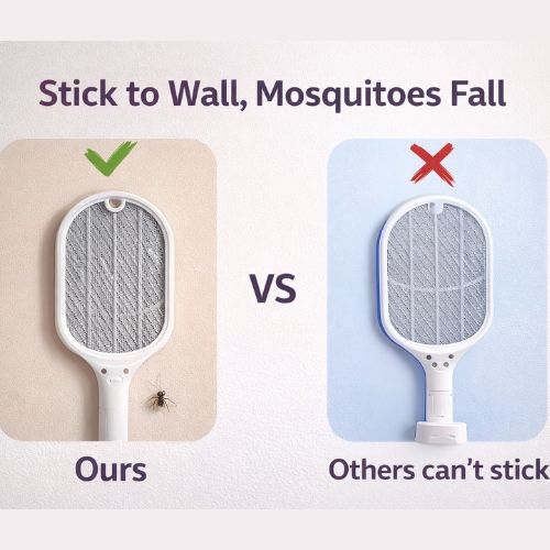 Mosquito Killer Racket Bat Uv Light Lamp Five Nights Mosquito Killer Autokill 2 in 1 Mosquito Racket 1200Mah Rechargeable Battery