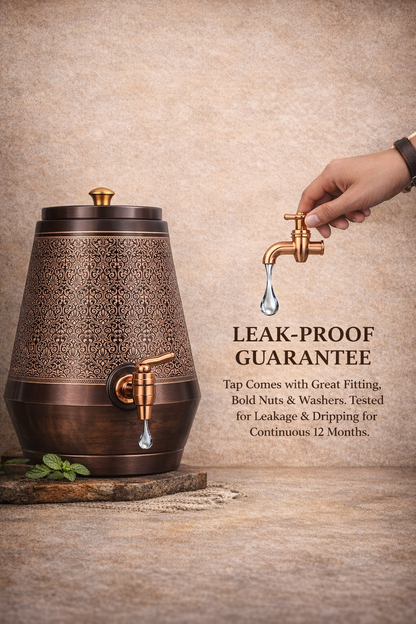 ZENTROX COPPPERWARE Pure Copper Water Dispenser 5 litres