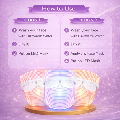 3 in 1 LED Face Mask | For Glowing & Clear Skin