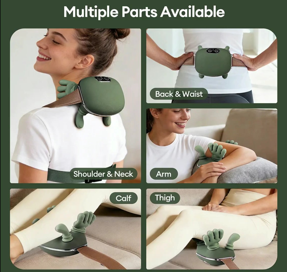 Wireless Portable Shiatsu Neck and Back Massager