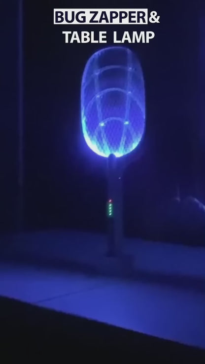 Mosquito Killer Racket Bat Uv Light Lamp Five Nights Mosquito Killer Autokill 2 in 1 Mosquito Racket 1200Mah Rechargeable Battery